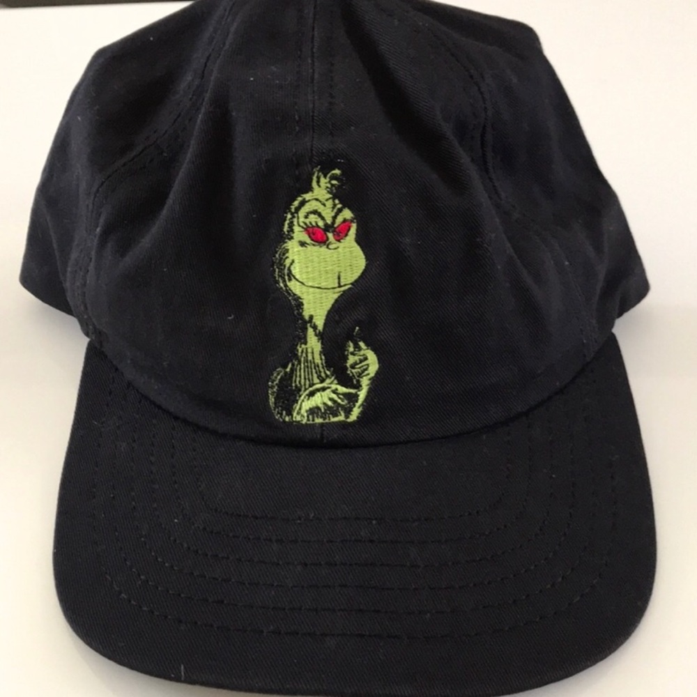 vintage 1994 dr suess grinch snapback in black